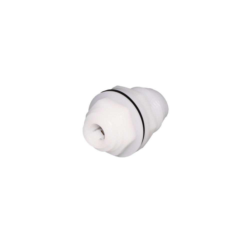 NeoFit - Acetal Natural White Reducing Bulkhead Connector 1/4"tube x 3/8" tube