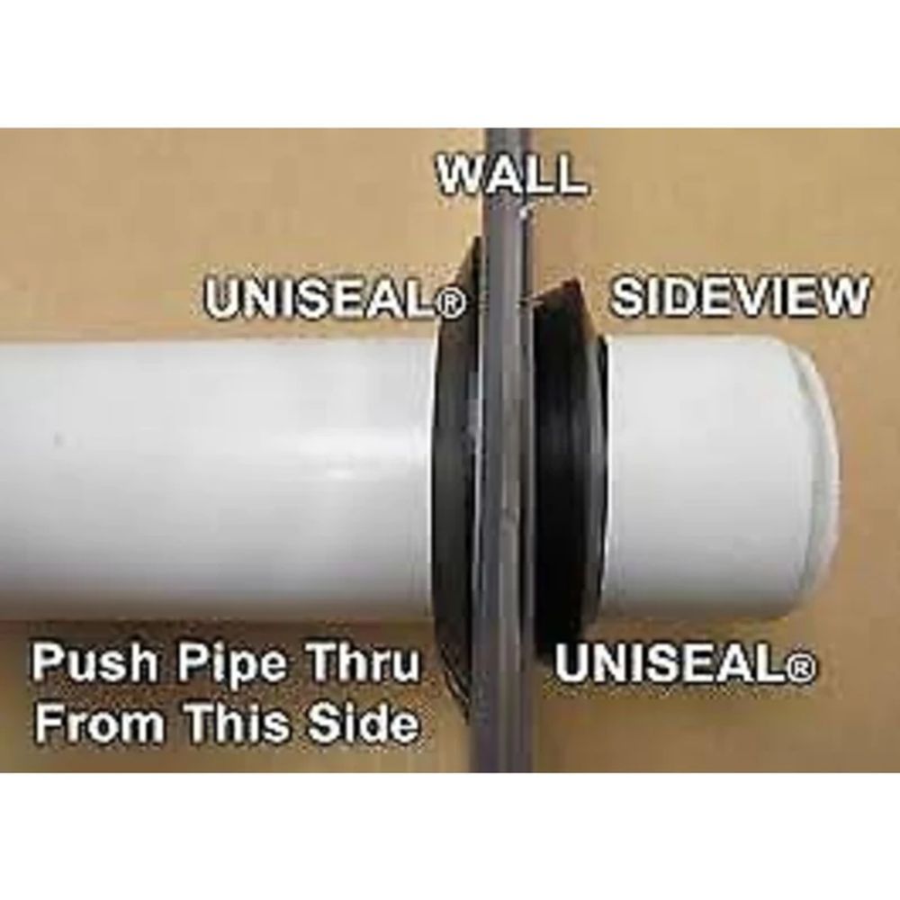 Uniseal® Pipe-to-Tank Seal Black 3"