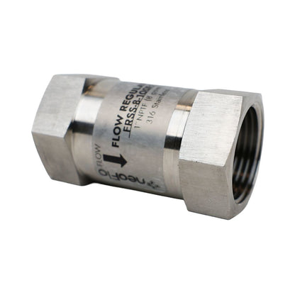 Neo-Pure Stainless Steel Flow Restrictor 8 GPM 316SS 1" FPT x FPT