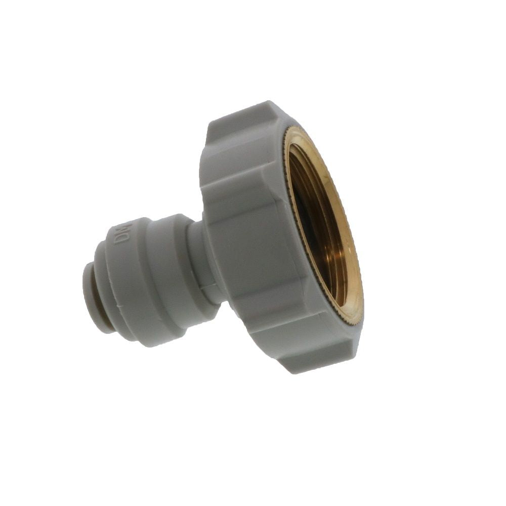 DMfit Female Garden Hose Adapter - 5/16" Push-in x 3/4" NH flat inside