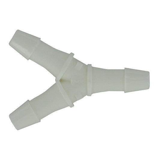 FitQuik Polypropylene Union Y Barb Fitting - 1/8 ID x 1/8 ID x 1/8 ID