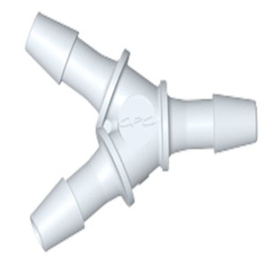 HY370 Y Fitting Natural PVDF 3/32 HB x 3/32 HB x 3/32 HB