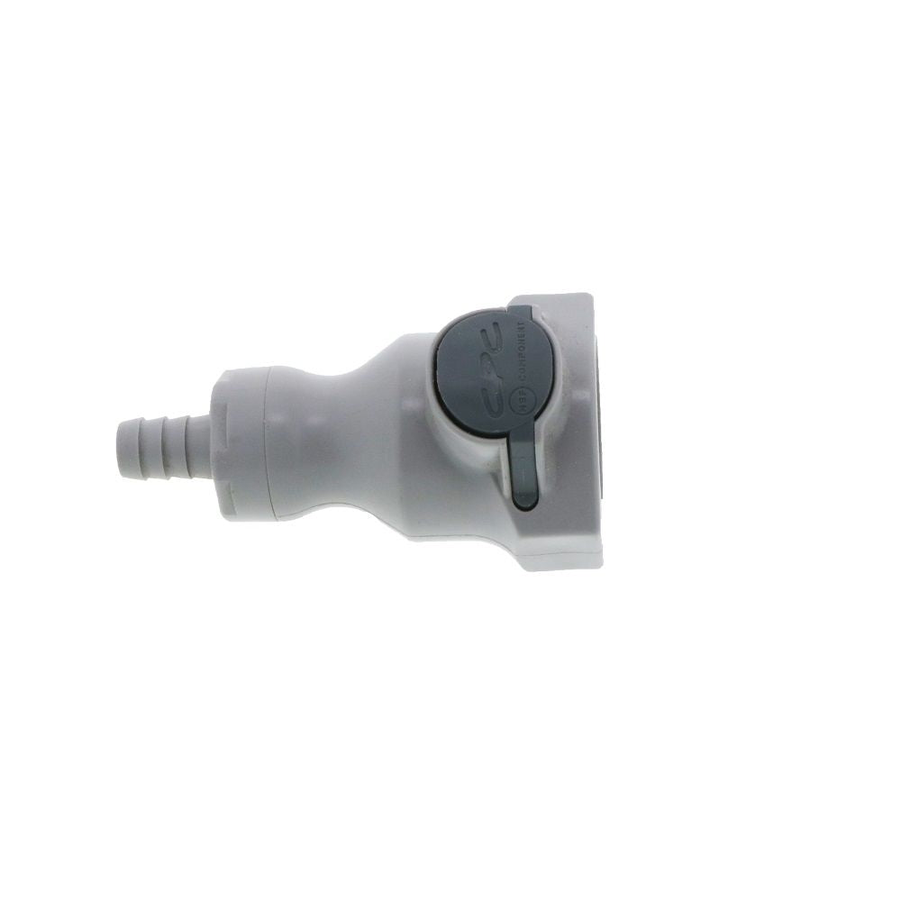 UDC Valved In-Line Hose Barb Coupling Body - 3/8 ID Barb Buna-N O-Ring