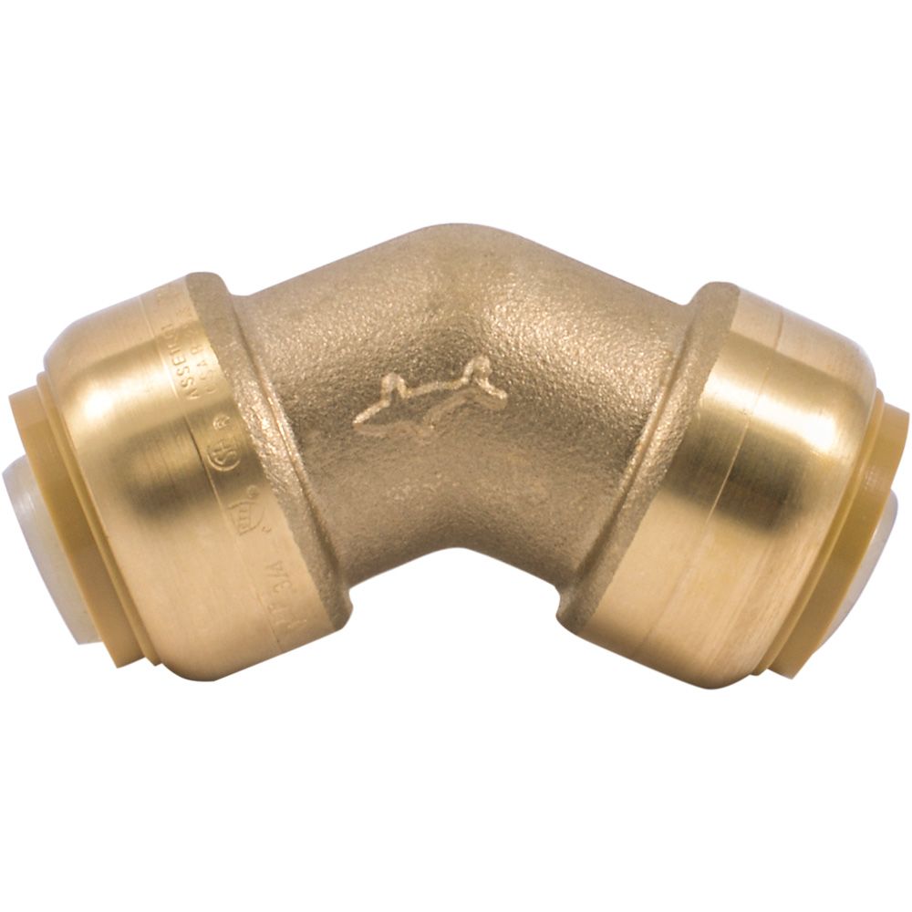 SharkBite® U656LF Lead-Free Brass Push-to-Connect 45-Degree Elbow - 3/4" x 3/4"