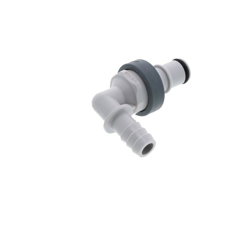 NS4D23006 Valved In-Line Elbow Hose Barb Coupling Insert 3/8 ID Barb