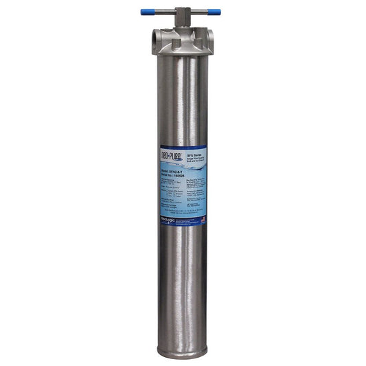 Single Filter Bolt/Nut Housing, 20", T-Handle 316L, 1" FPT