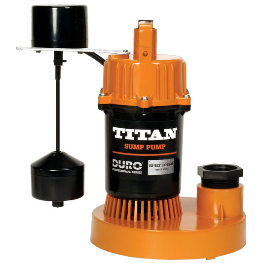 Titan Basement Submersible Sump Pump 1/2 HP - Vertical Float