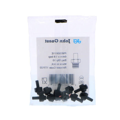 John Guest Stem Adapter BLACK ACETAL - 6mm x 1/8 BSP