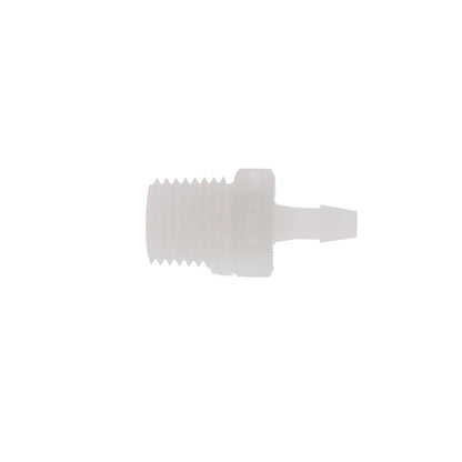 FitQuik PVDF [Kynar] Thread to Tube Straight Fitting - 1/4 NPT to 5/32 ID Barb