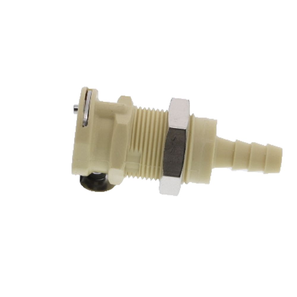 PLC1600412 Panel Mount Hose Barb Coupling Body 1/4 ID Barb