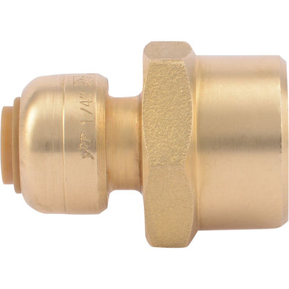 SharkBite® U066LF Lead-Free Brass Push-to-Connect Female Adapter - 1/4" x 1/2" FPT