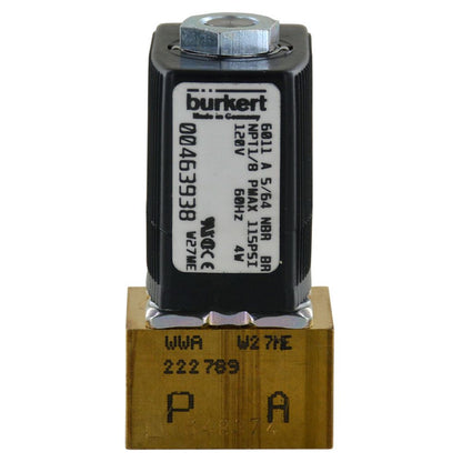 Burkert 00463938 2/2 Miniature Solenoid Valve Brass Body