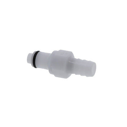 PLCD22006V Valved In-Line Hose Barb Coupling Insert 3/8 ID Barb Viton O-ring
