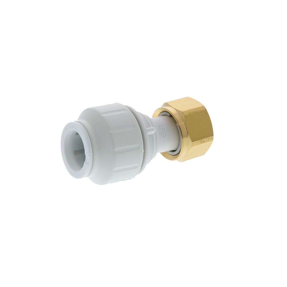 John Guest Straight Tap Connector BSP - 15mm x 1/2 BSP
