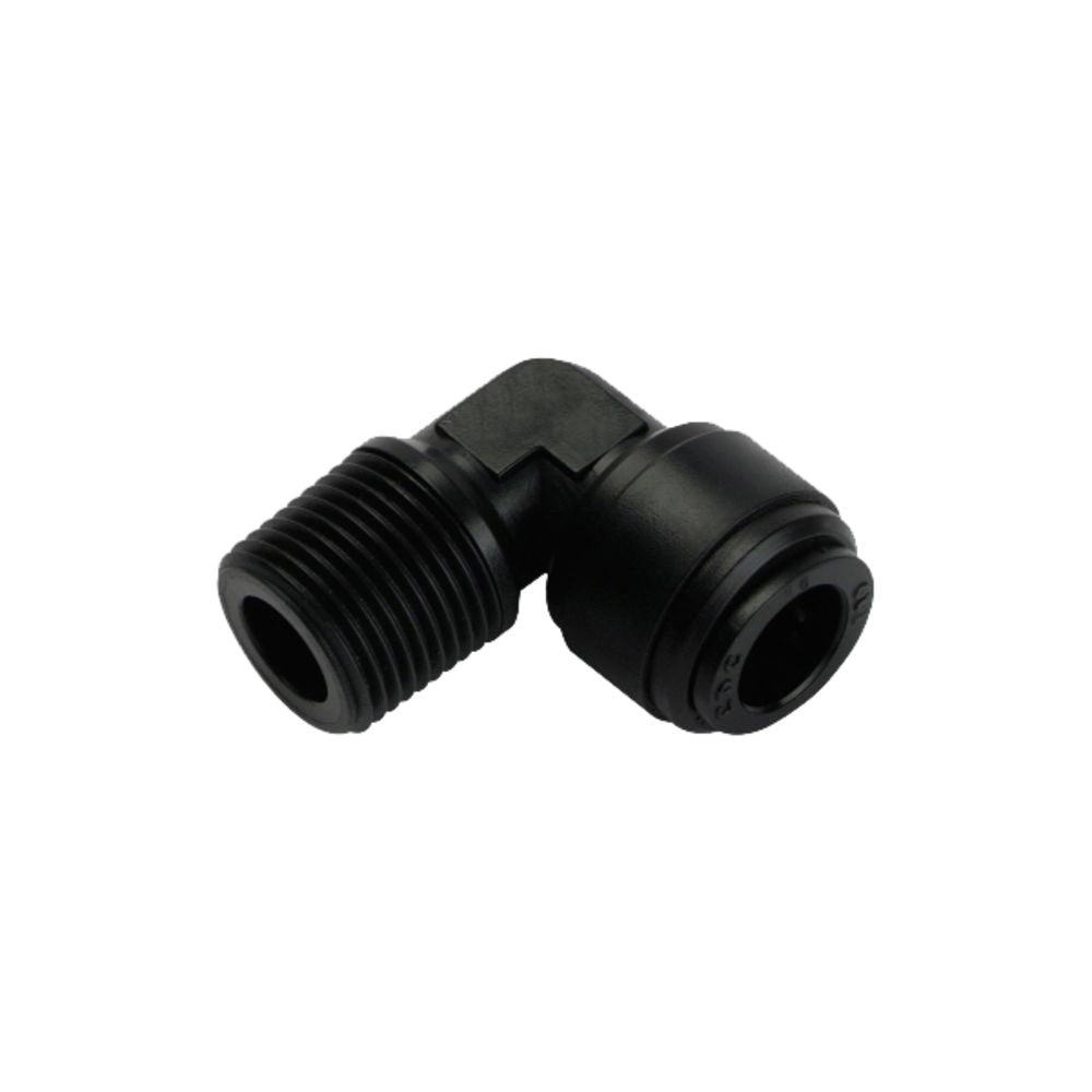 NeoFit - Acetal Black Male Elbow 3/8"tube x 3/8"NPTF