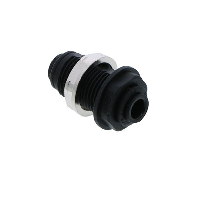 John Guest Bulkhead Union Black Polypropylene - 1/4
