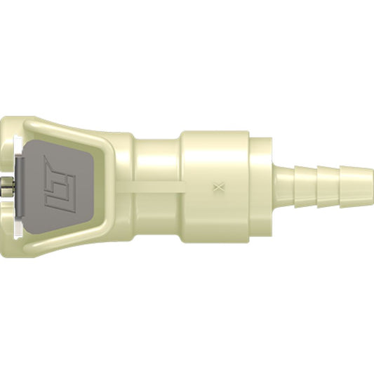 LinkTech 20PP Series Straight Female, Valved, 1/8" HB, Molded Almond Color, Polypropylene, EPDM