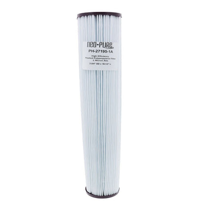 Neo-Pure PH-27195-1A 19-1/2" High Efficiency Pleated Filter 1 micron ABS