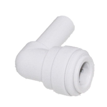 John Guest Stem Elbow Connector - 1/4 Stem x 1/4 - White