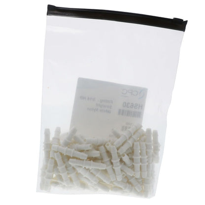 FitQuik Nylon Tube to Tube Straight Fitting - 3/16 ID x 3/16 ID