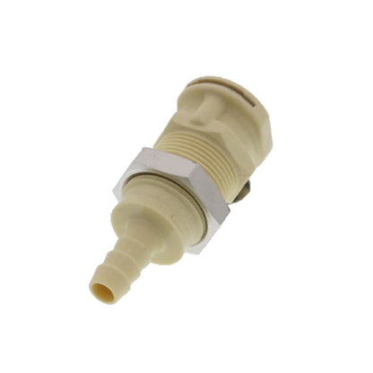PLC1600412 Panel Mount Hose Barb Coupling Body 1/4 ID Barb