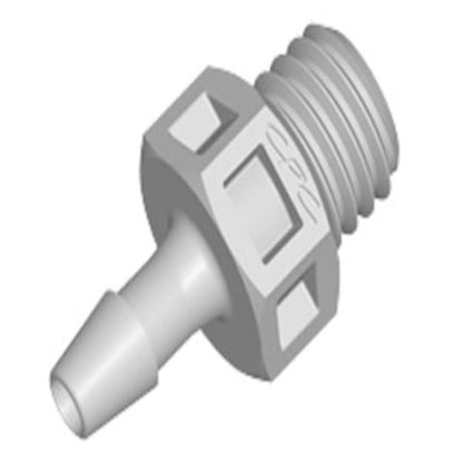 KS3 Straight Fitting Natural Polypropylene 1/4-28 UNF X 3/32 HB