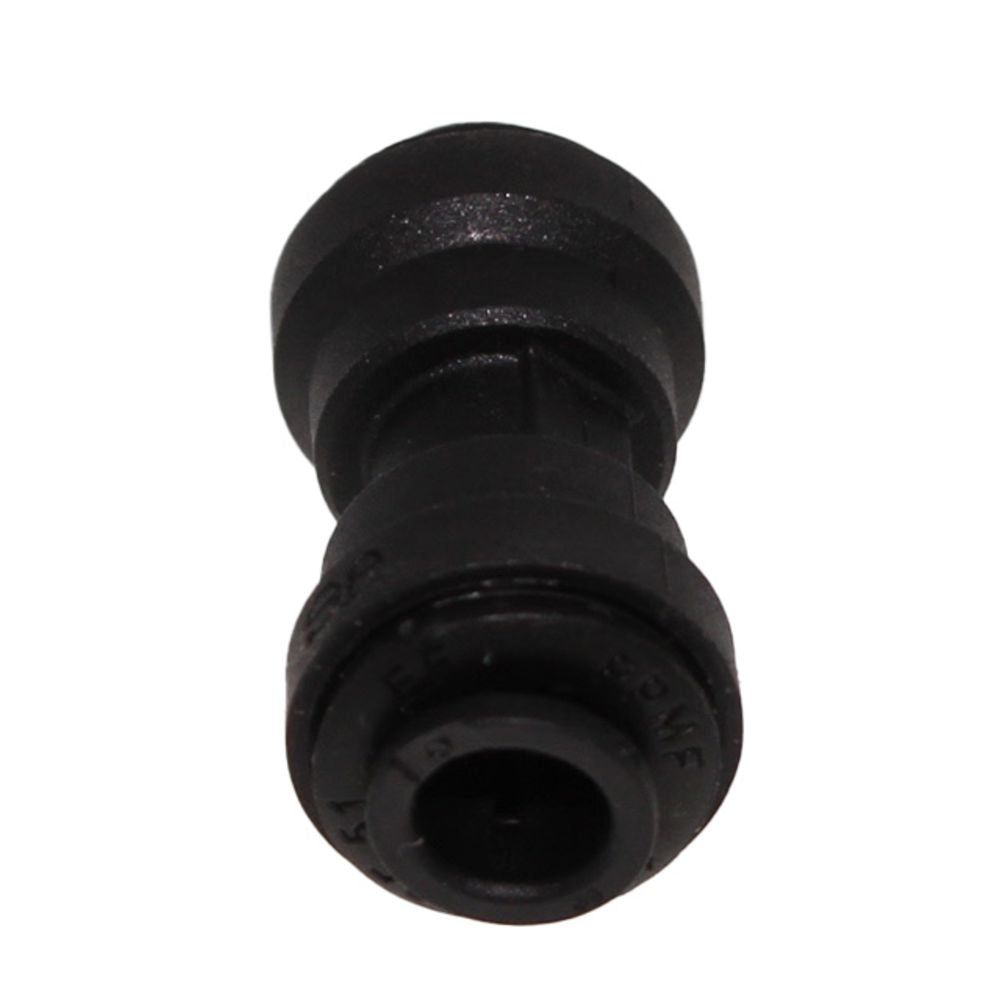 John Guest Union Connector Black Polypropylene  - 1/4