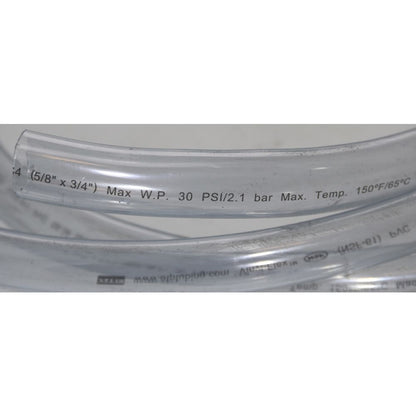 Clear Flexible PVC Tubing 5/8 ID x 3/4 OD