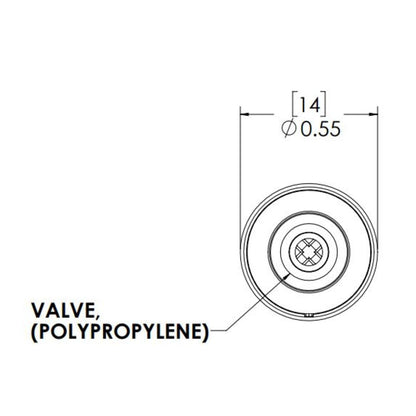 LinkTech 20PPV Inline Plug, Valved, 1/8" HB