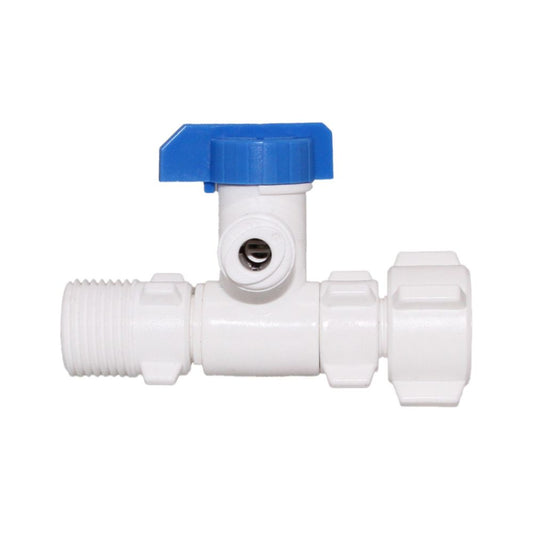 Angle Stop Adapter 3/8" Compression x 1/4" QC Valve - 1/2" NPS Adapter
