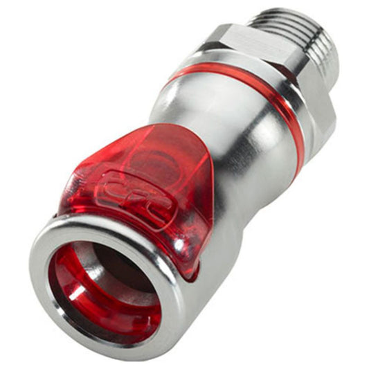 LQ6D10006RED Valved Pipe Thread Liquid Cooling Coupling Body 3/8 NPT Warm Red