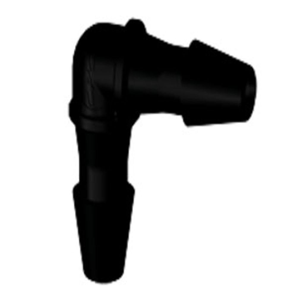HE231 Elbow Fitting Black Nylon 1/16 HB X 1/16 HB