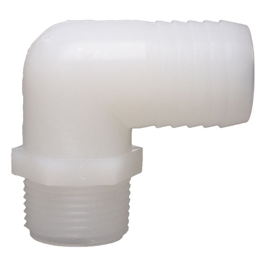 Male Elbow Barb x Male NPT - 3/4" HB x 1" MNPT