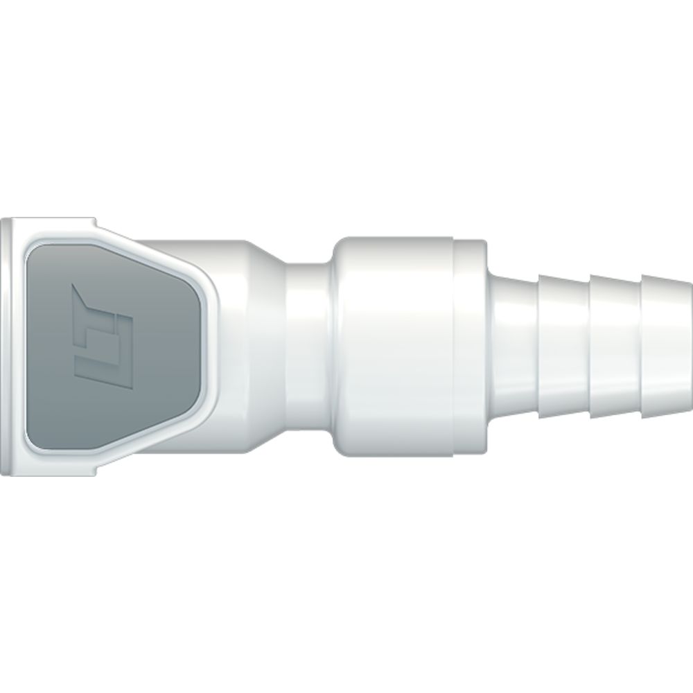 LinkTech 50AC Series Straight Female, Non-valved, 3/8" HB, Natural Acetal Long Body