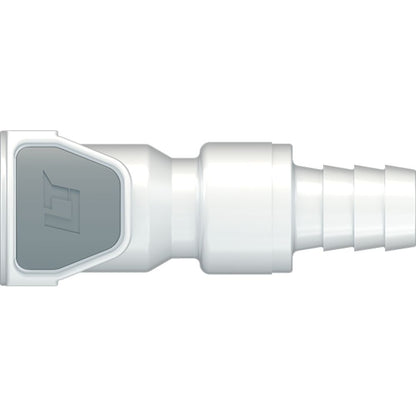 LinkTech 50AC Series Straight Female, Non-valved, 3/8" HB, Natural Acetal Long Body