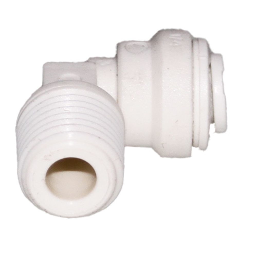 John Guest Fixed Elbow NPTM Polypro - 3/8 x 1/4 NPTM