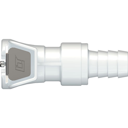 LinkTech 40AC Series Straight Female, Non-valved, 3/8" HB, Natural Acetal
