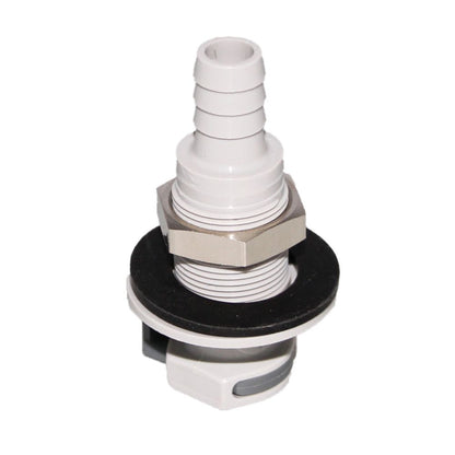 EFCD16612 Valved Panel Mount Hose Barb Coupling Body 3/8 ID Barb