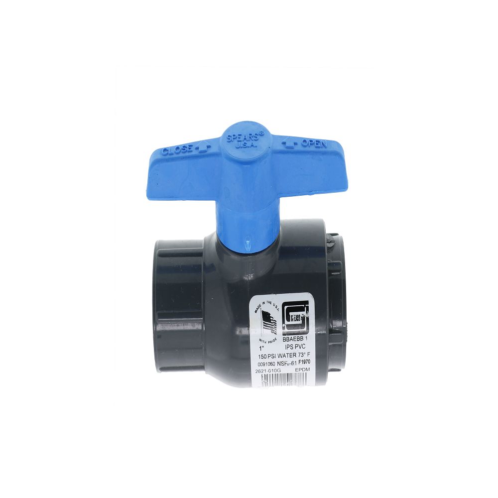 Schedule 80 PVC UTILITY BALL VALVE 1" FIPT x 1" FIPT  EPDM, Gray