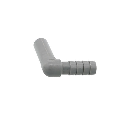 John Guest Stem Elbow Barb Connector  - 3/8 OD Stem x 5/16 ID Barb