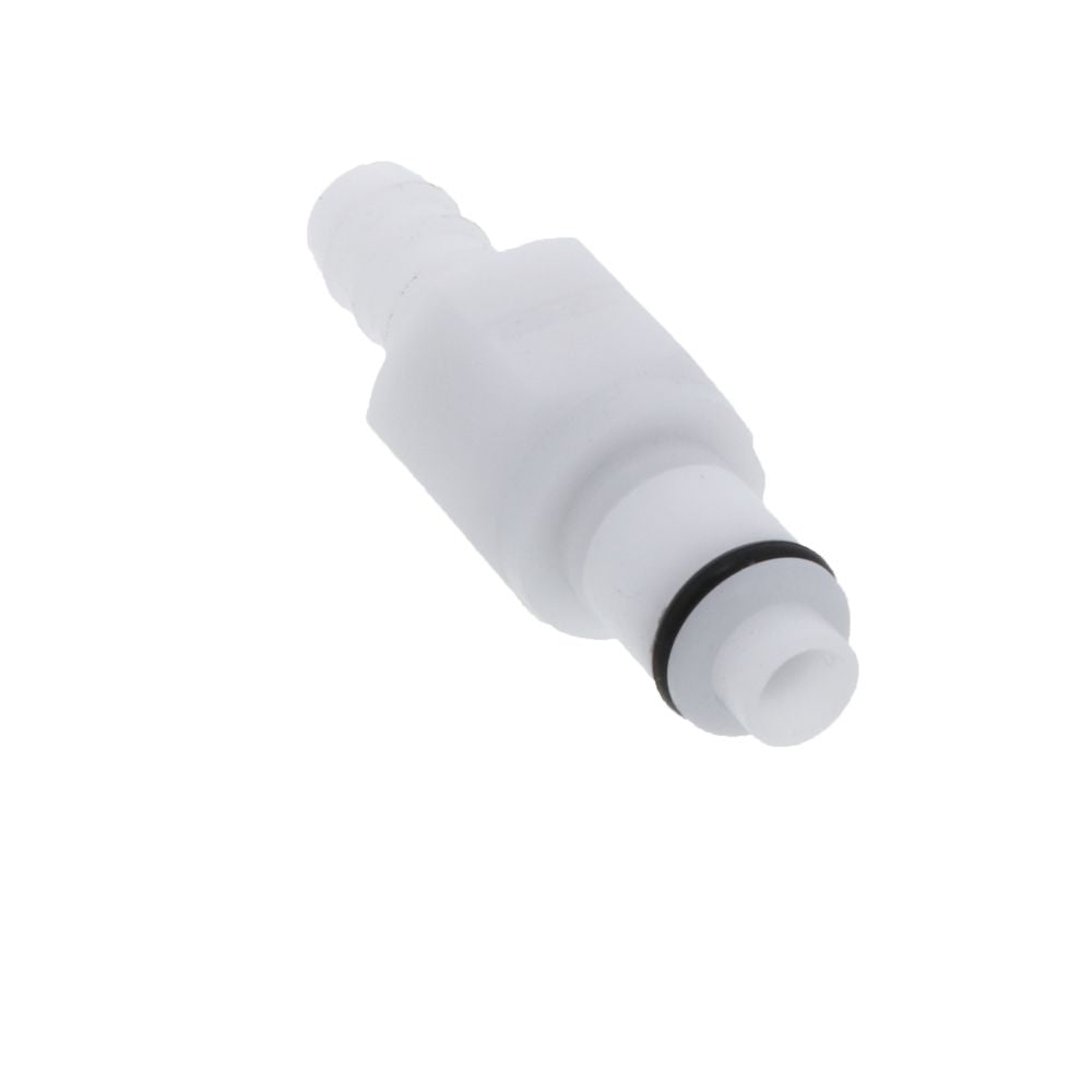 PLCD22005V Valved In-Line Hose Barb Coupling Insert 5/16 ID Barb Viton O-ring