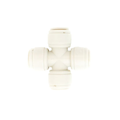NeoFit - Acetal White Union Cross 3/8" tube