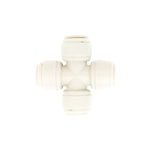 NeoFit - Acetal White Union Cross 3/8" tube