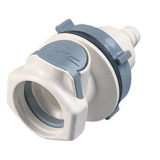 HFCD161035 Valved Panel Mount Hose Barb Coupling Body 5/8 ID Barb