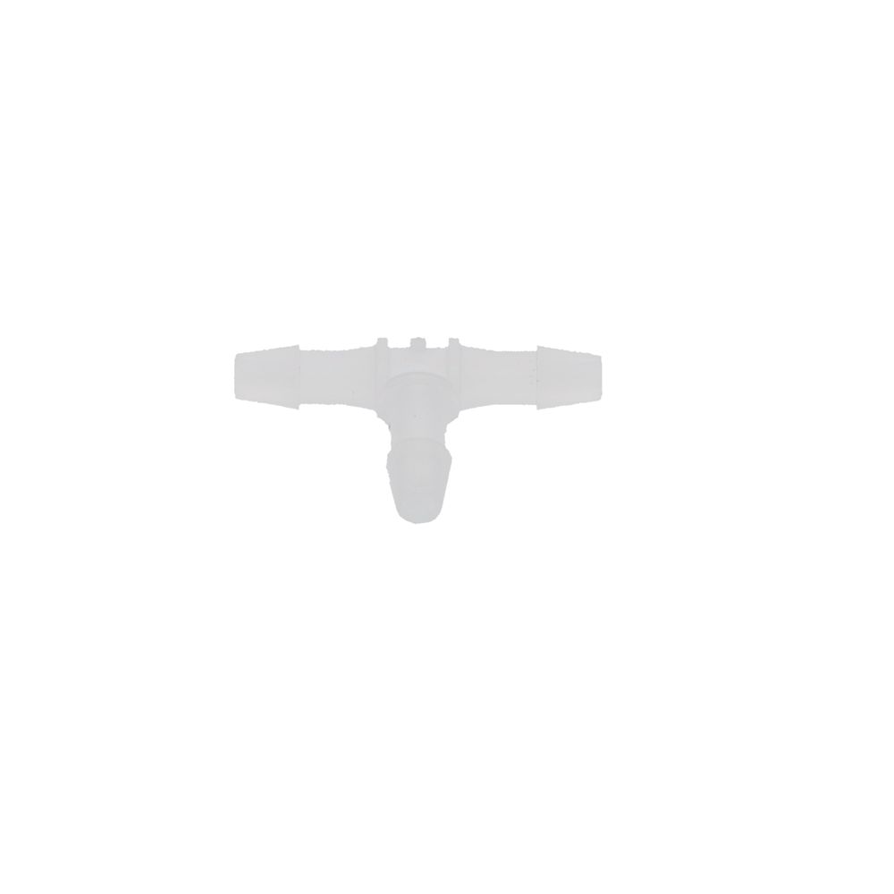 FitQuik Polypropylene Union Tee Barb Fitting - 5/32 ID x 5/32 ID x 5/32 ID