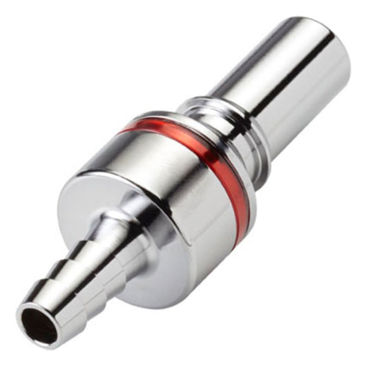 LQ4D22006RED Valved In-Line Liquid Cooling Coupling Insert 3/8 ID Barb Warm Red