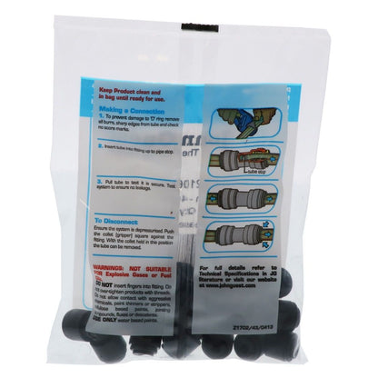 John Guest Reducing Union Elbow BLACK ACETAL - 6mm x 4mm