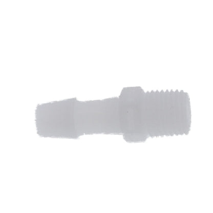 FitQuik PVDF [Kynar] Thread to Tube Straight Fitting - 1/4 NPT to 3/8 ID Barb