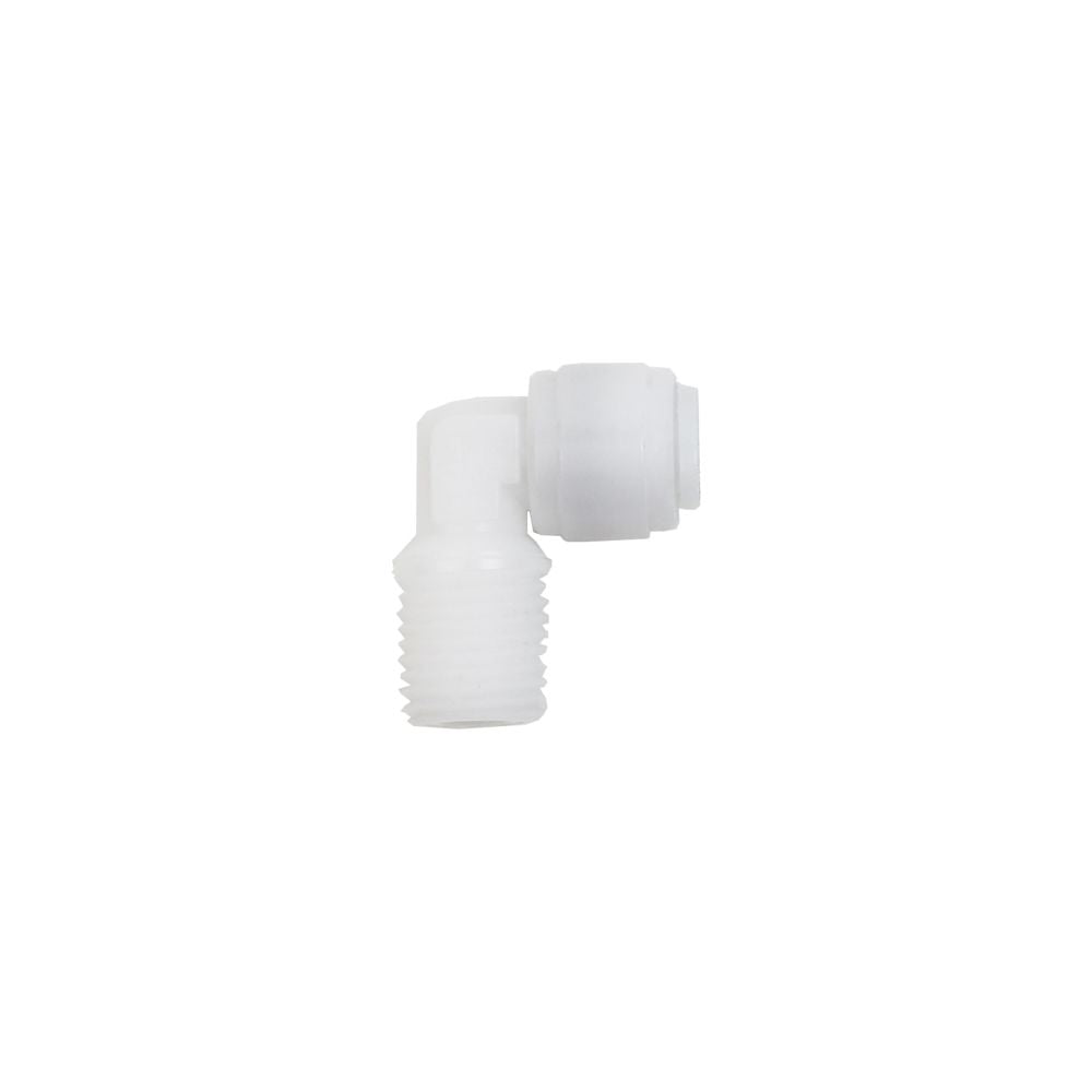 NeoFit - Acetal Natural White Male Elbow- 1/4"tube OD x 3/8"NPTF