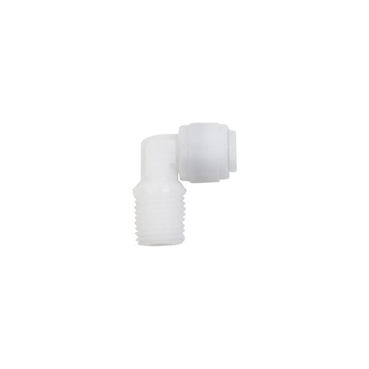 NeoFit - Acetal Natural White Male Elbow- 3/8"tube OD x 1/2"NPTF
